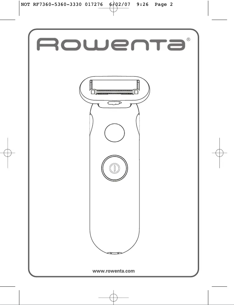 Página 1 del manual Manual de usuario Rowenta Lissea RW3330