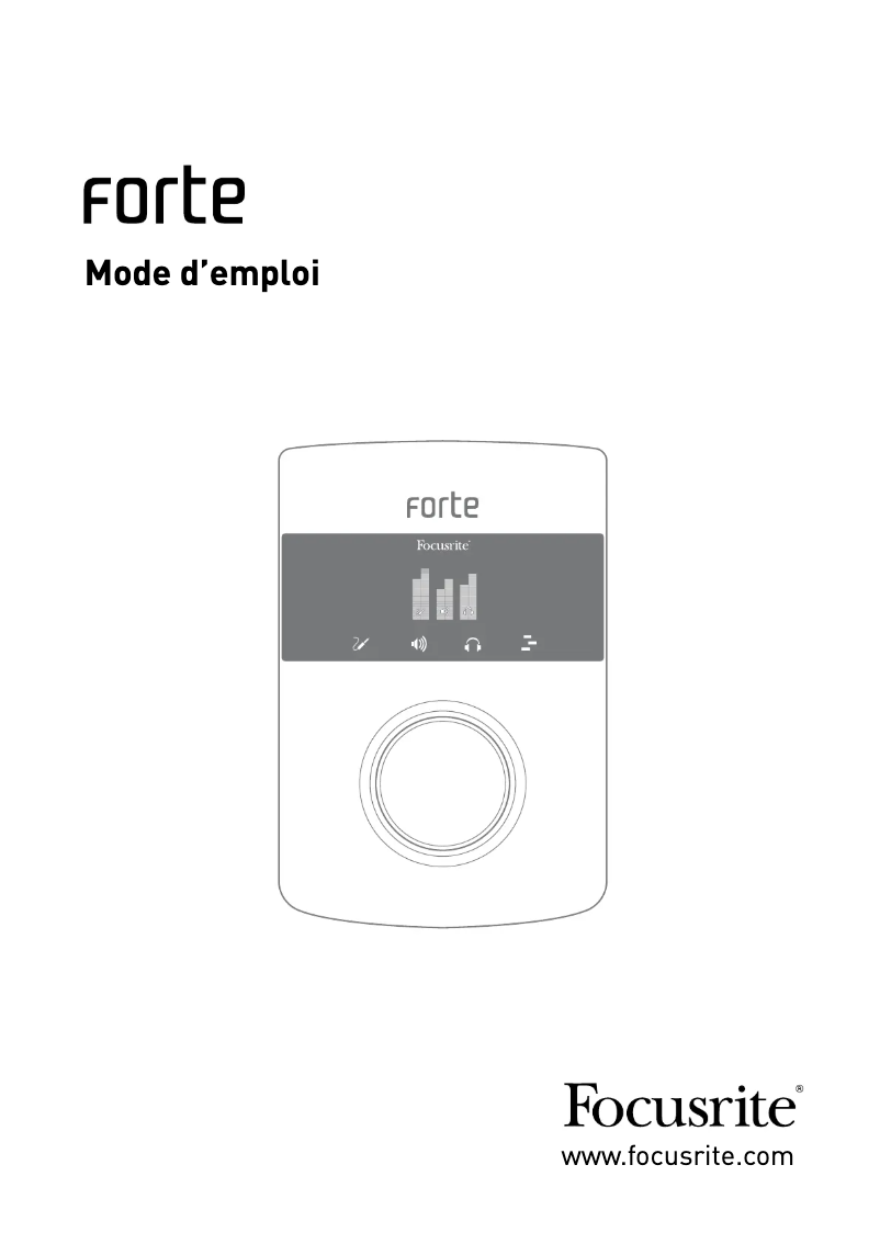 Page n°1 - Manuel utilisateur Focusrite Forte