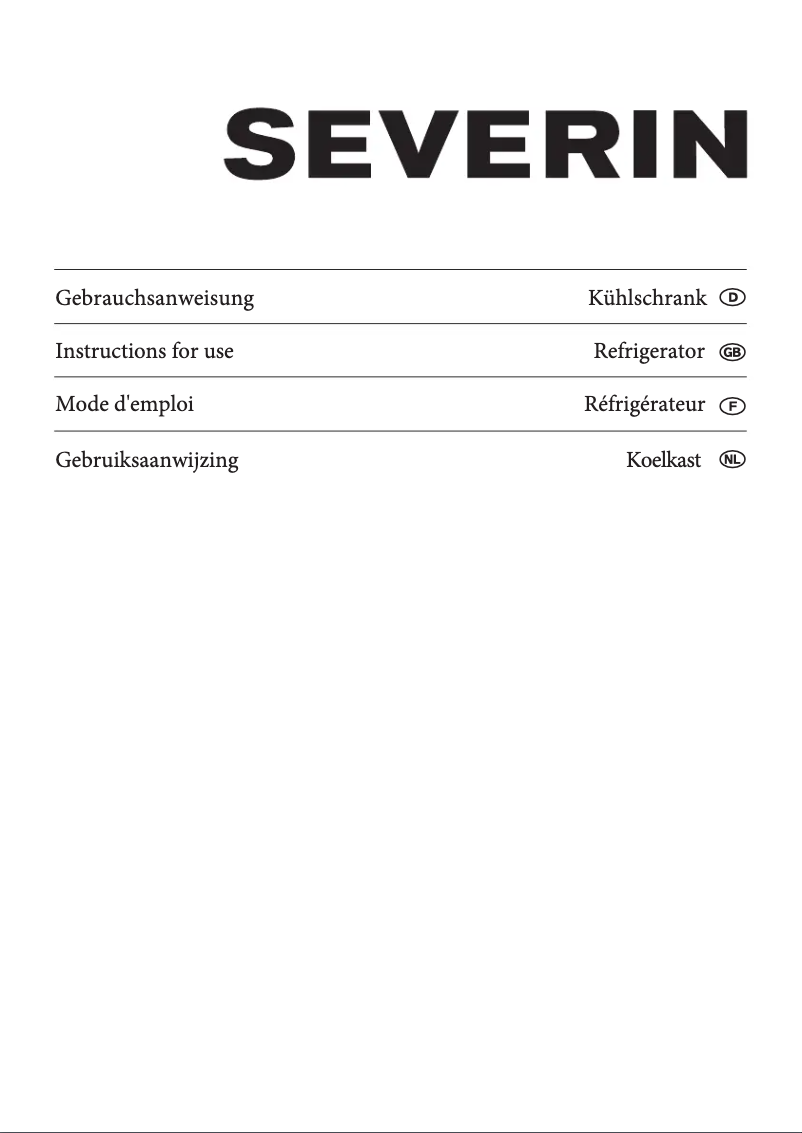 Page 1 de la notice Manuel utilisateur Severin KS 9789