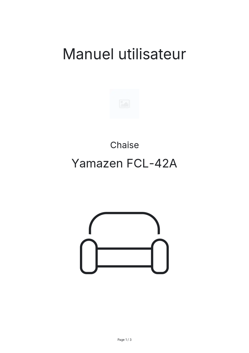 Page n°1 - Manuel utilisateur Yamazen FCL-42A