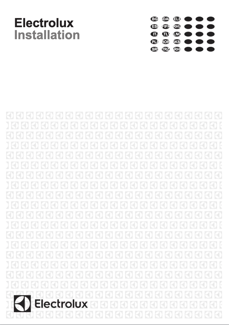 Page n°1 - Guide d'installation Electrolux KOBBS21X