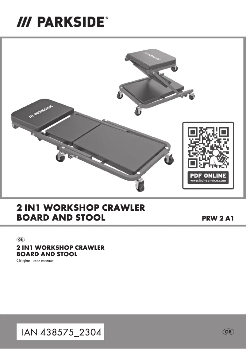 Page n°1 - Manuel utilisateur Parkside PRW 2 A1