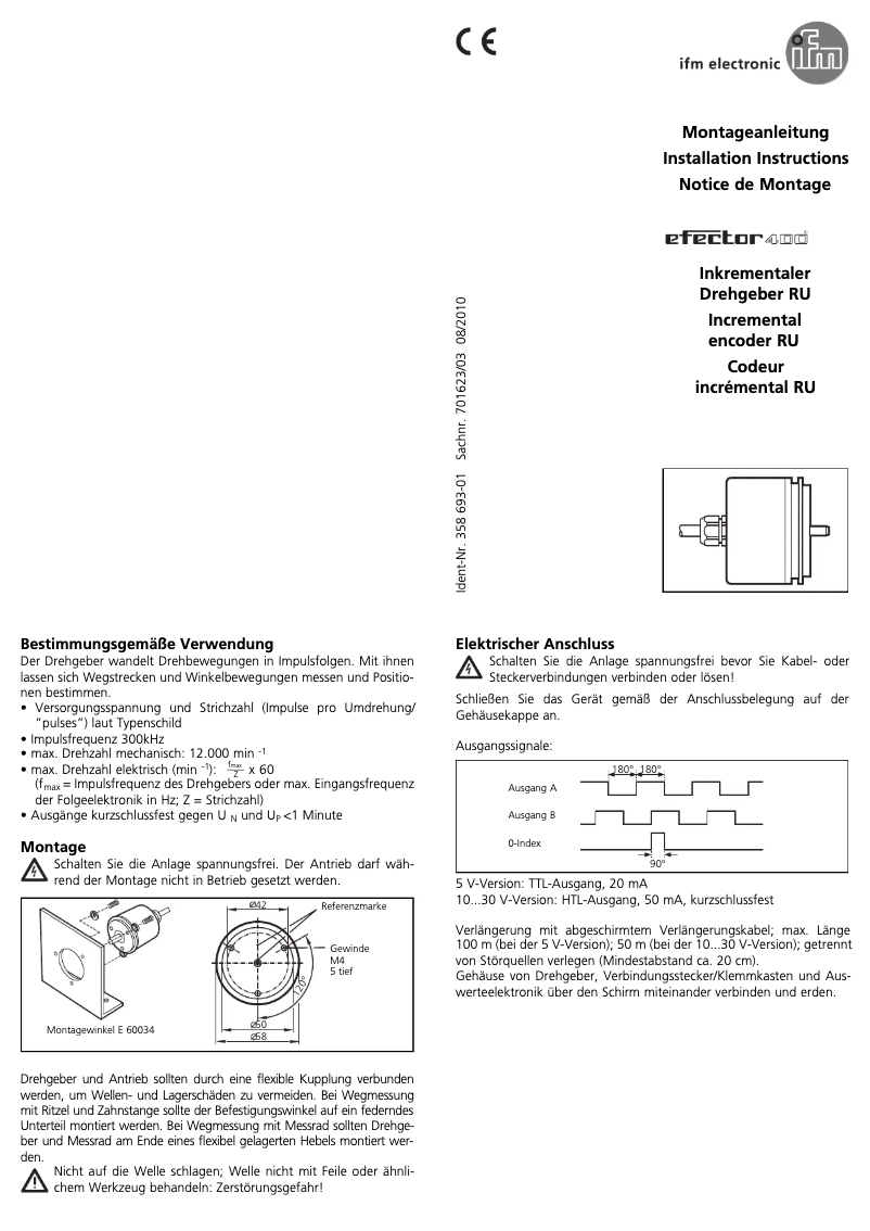 Page n°1 - Manuel utilisateur IFM RU1074