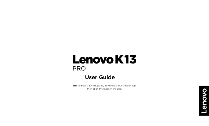 Page 1 de la notice Manuel utilisateur Motorola Lenovo K13 Pro