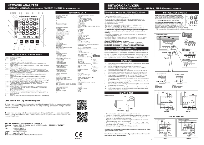 Page 1 de la notice Guide de démarrage rapide ENTES MPR-60S-41