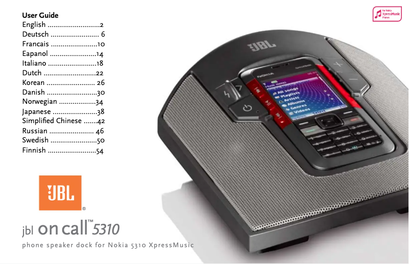 Page n°1 - Manuel utilisateur JBL On Call 5310