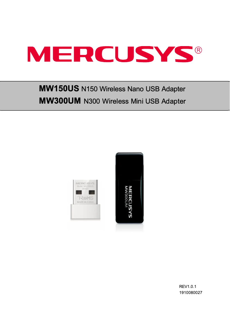 Page n°1 - Manuel utilisateur Mercusys MW300UM
