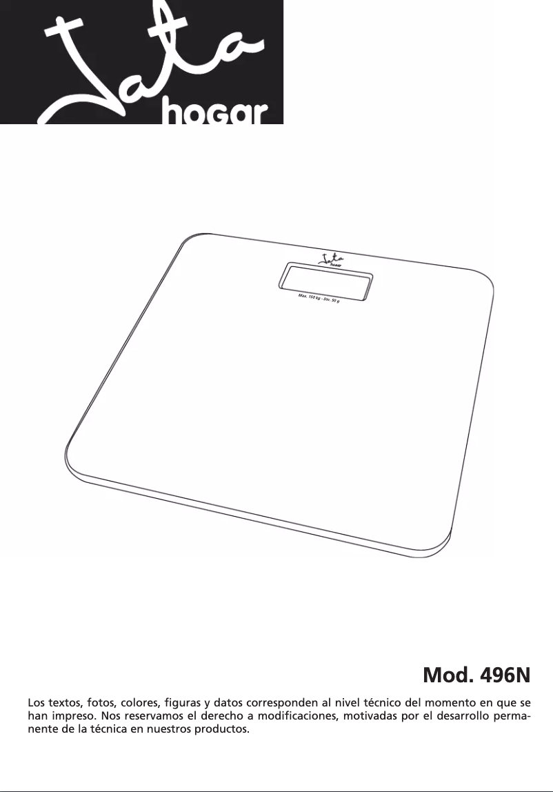 Página 1 del manual Manual de usuario Jata 496N