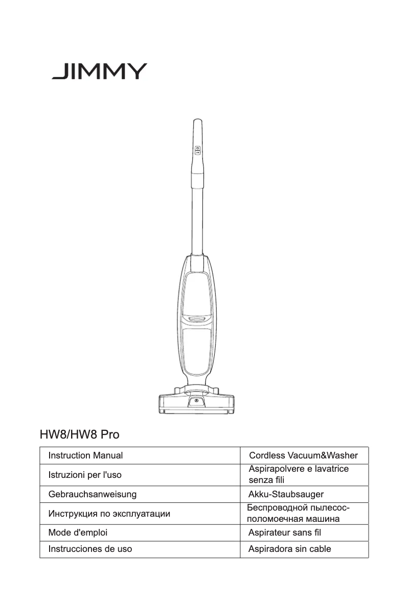 Page n°1 - Manuel utilisateur JIMMY HW8