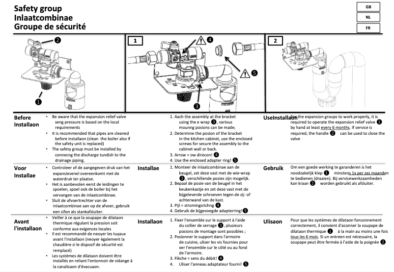Image de la première page du manuel de l'appareil GYB08016XA