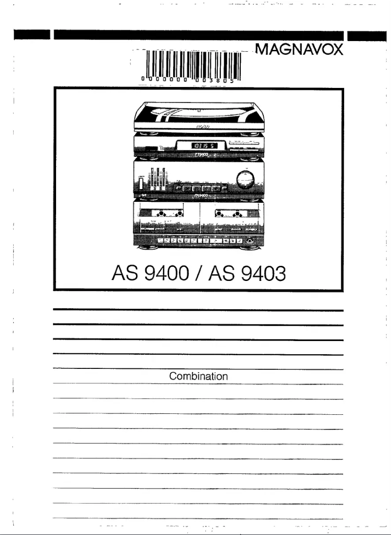 Page 1 de la notice Manuel utilisateur Magnavox AS9403