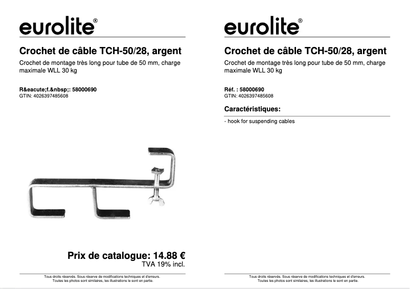 Image de la première page du manuel de l'appareil TCH-50