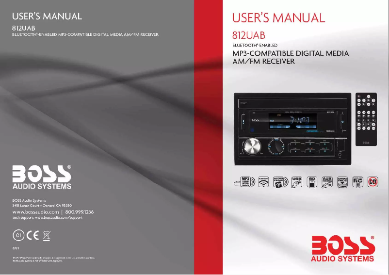 Page n°1 - Manuel utilisateur Boss 812UAB