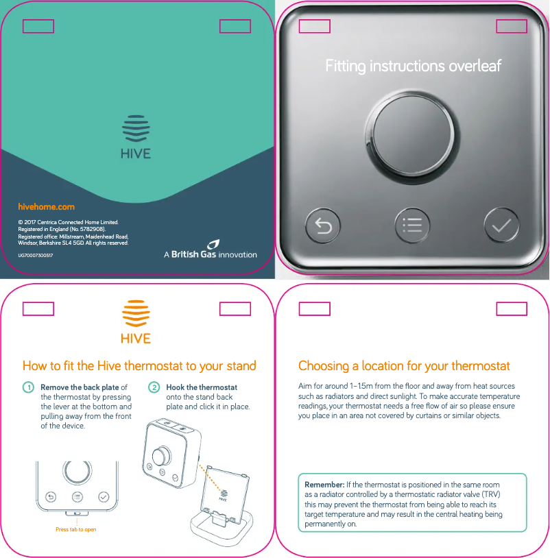 Image de la première page du manuel de l'appareil Thermostat Mini Stand