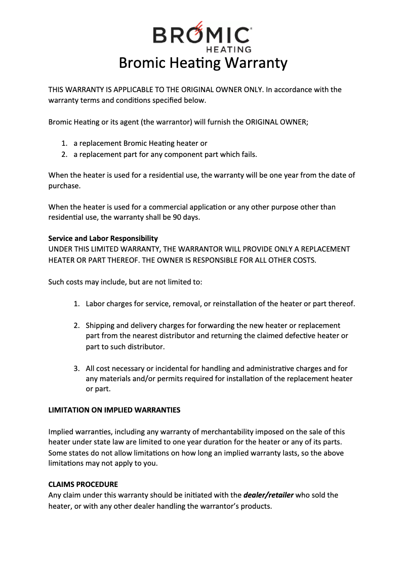 Page 1 de la notice Mode d'emploi Bromic BH0420031