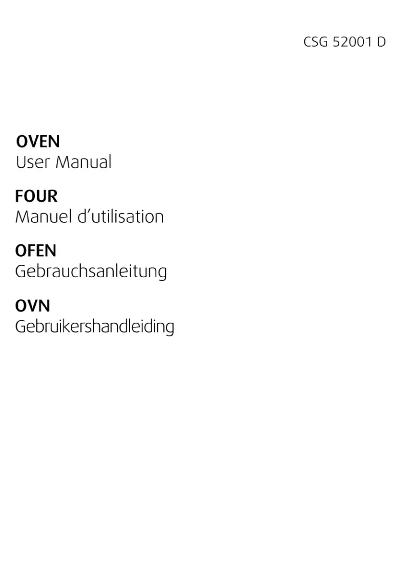 Page 1 de la notice Manuel utilisateur Beko CSG 52001 D