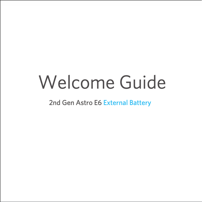 Page 1 de la notice Manuel utilisateur Anker Astro E6