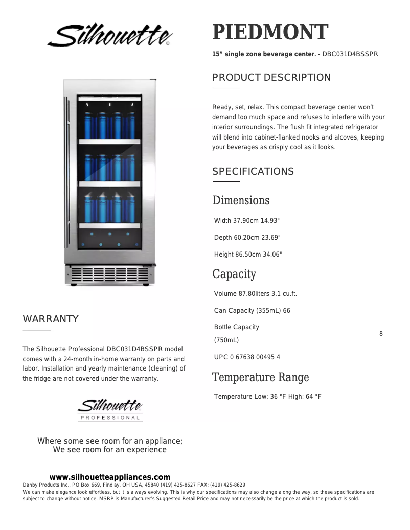 Image de la première page du manuel de l'appareil DBC031D4BSSPR