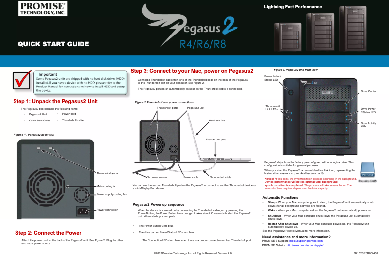 Page n°1 - Manuel utilisateur Promise Technology Pegasus2 R6