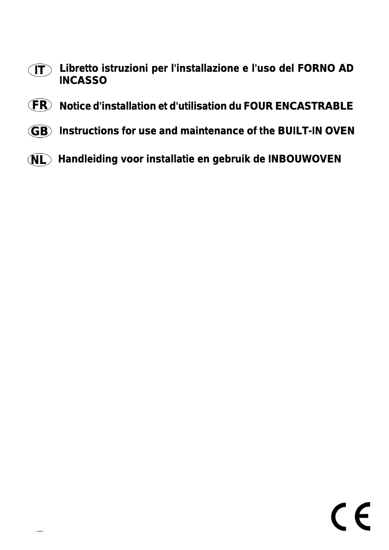 Page 1 de la notice Manuel utilisateur Bompani BO244