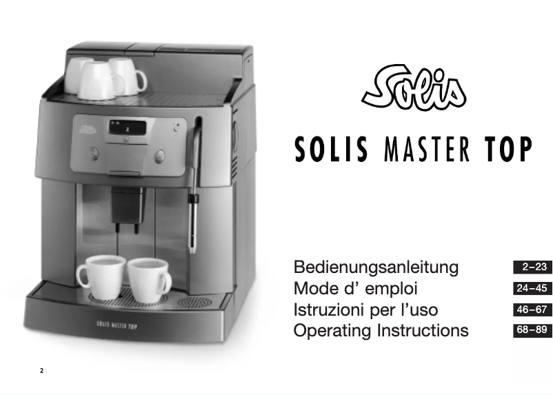 Image de la première page du manuel de l'appareil Master Top