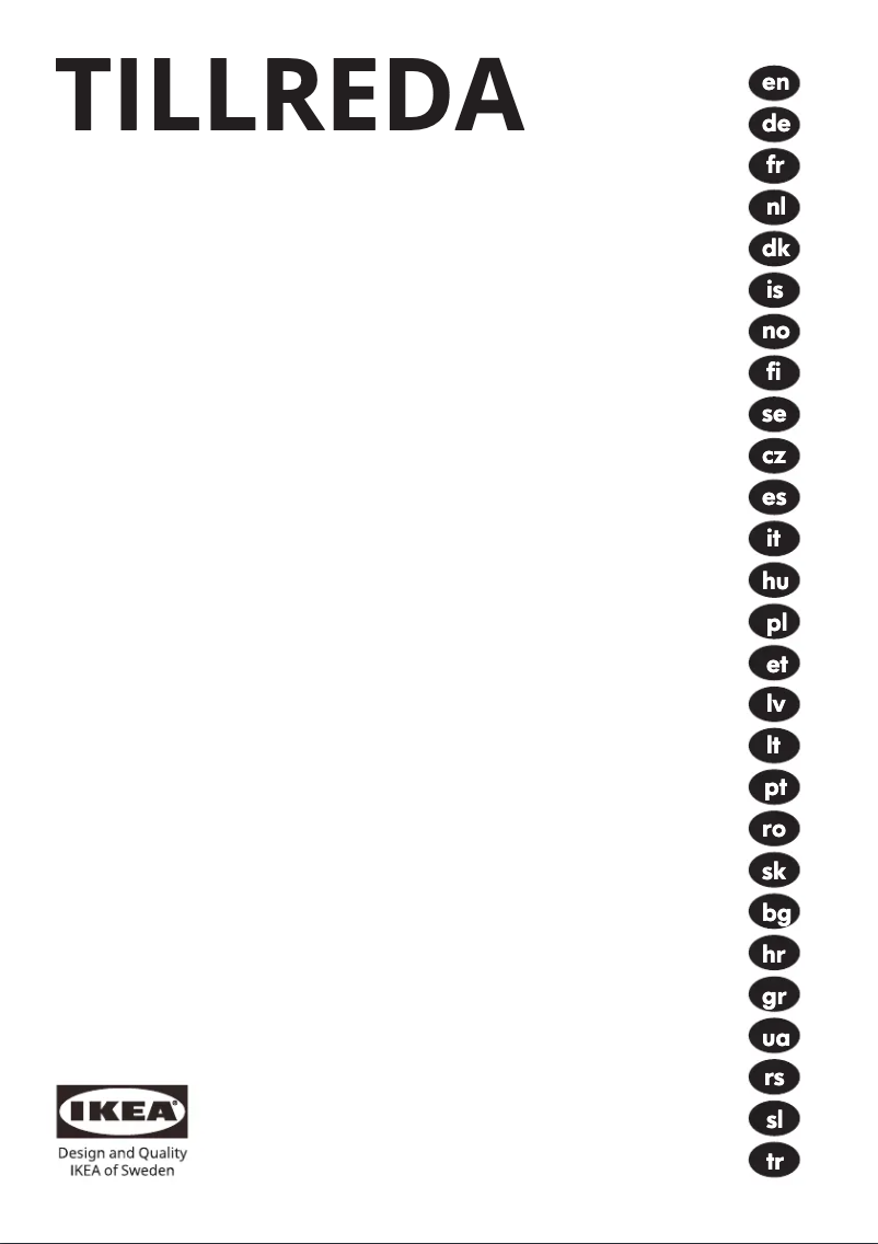 Image de la première page du manuel de l'appareil TILLREDA 405.901.57