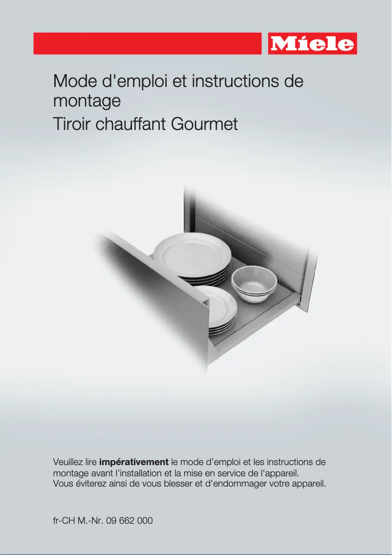 Page 1 de la notice Manuel utilisateur Miele ESW 6229X