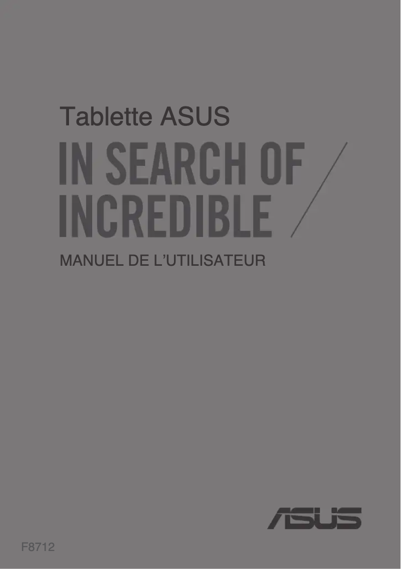 Page n°1 - Manuel utilisateur Asus Fonepad 7 ME372CG