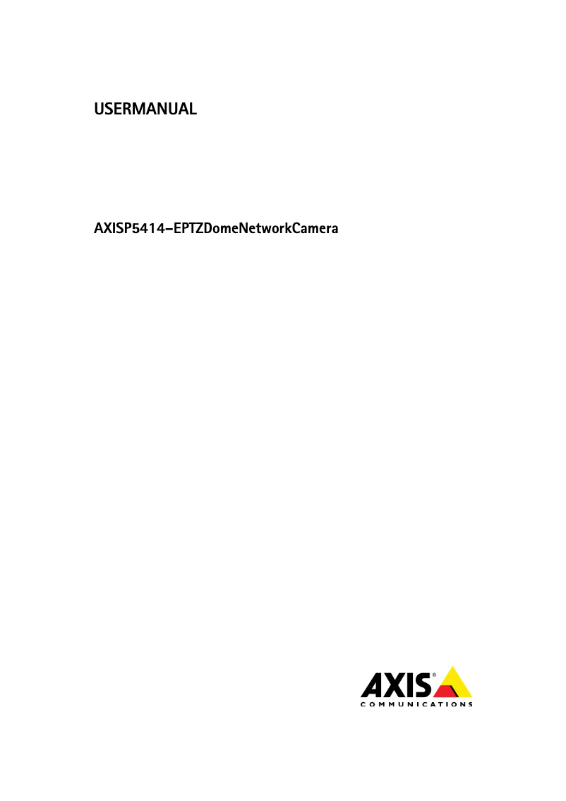 Image de la première page du manuel de l'appareil P5414-E