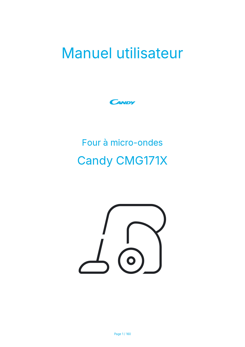 Page n°1 - Manuel utilisateur Candy CMG171X