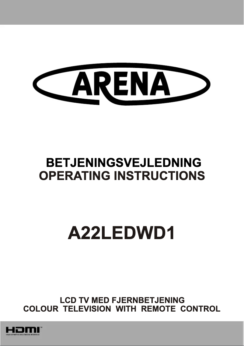 Page n°1 - Manuel utilisateur Arena A22LEDWD1