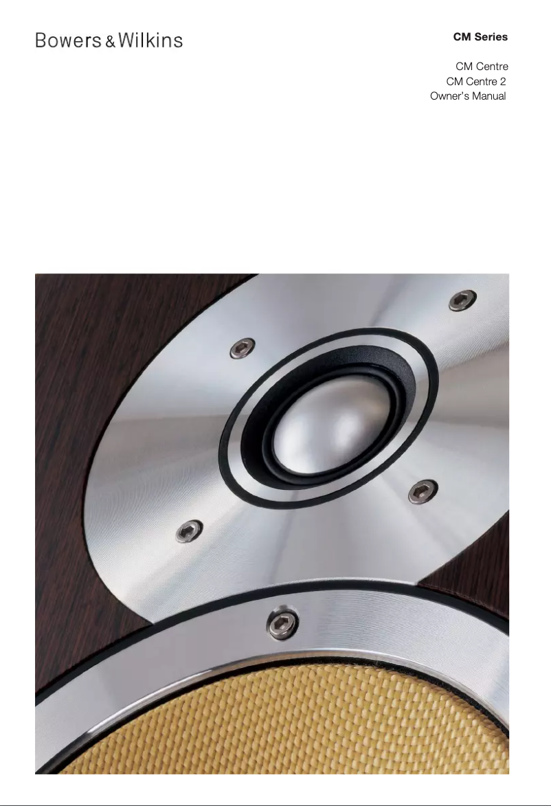 Page 1 de la notice Manuel utilisateur Bowers & Wilkins CM Centre 2