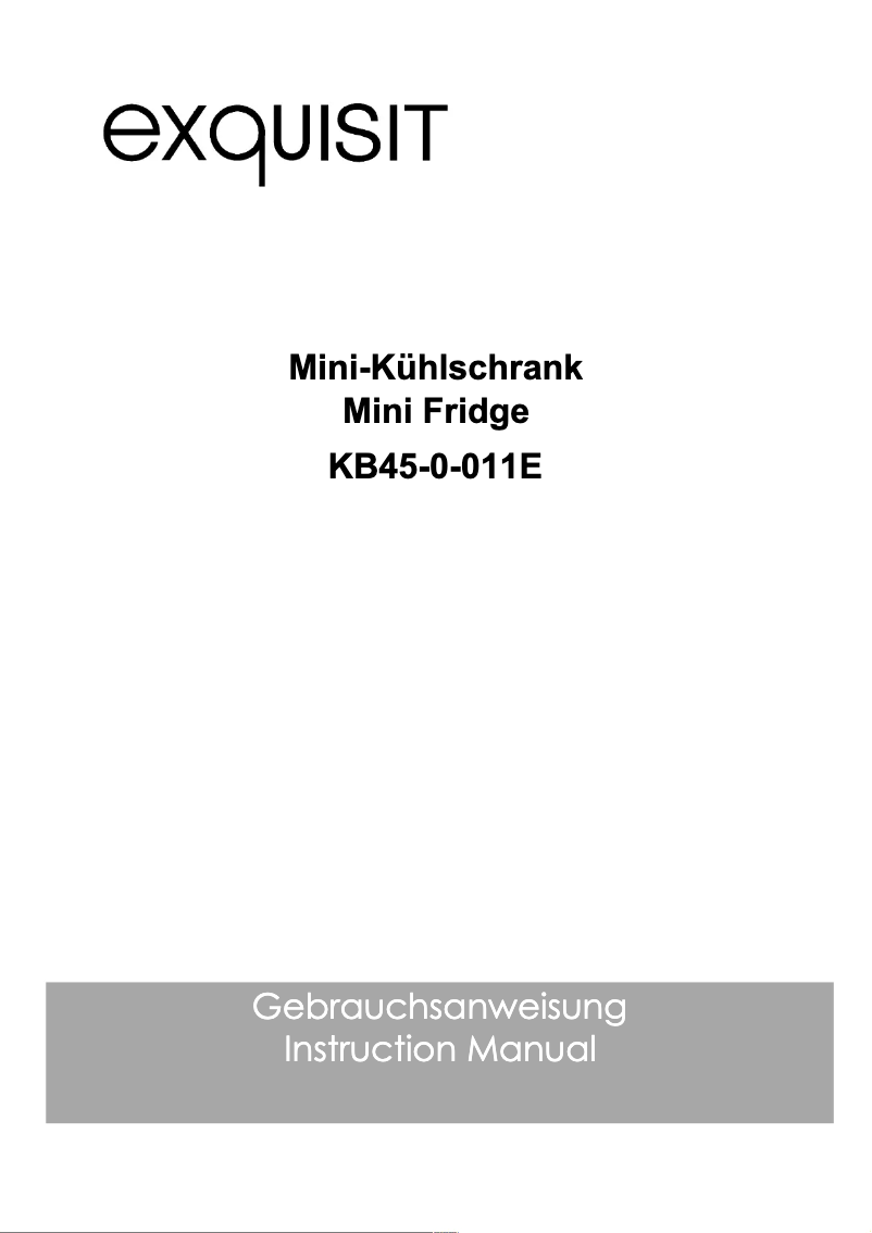 Page 1 de la notice Manuel utilisateur Exquisit KB45-0-011E