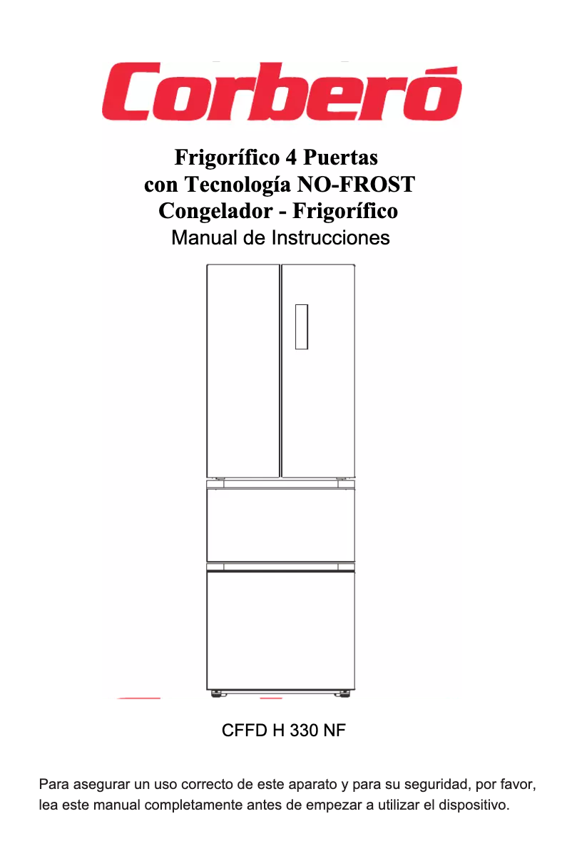 Page 1 de la notice Manuel utilisateur Corbero CFFDH330NF