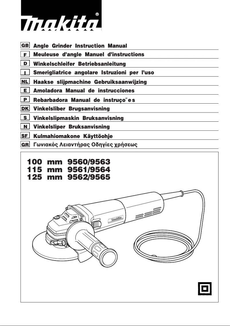 Page 1 de la notice Manuel utilisateur Makita 9564Z