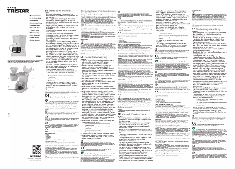 Image de la première page du manuel de l'appareil CM-1252