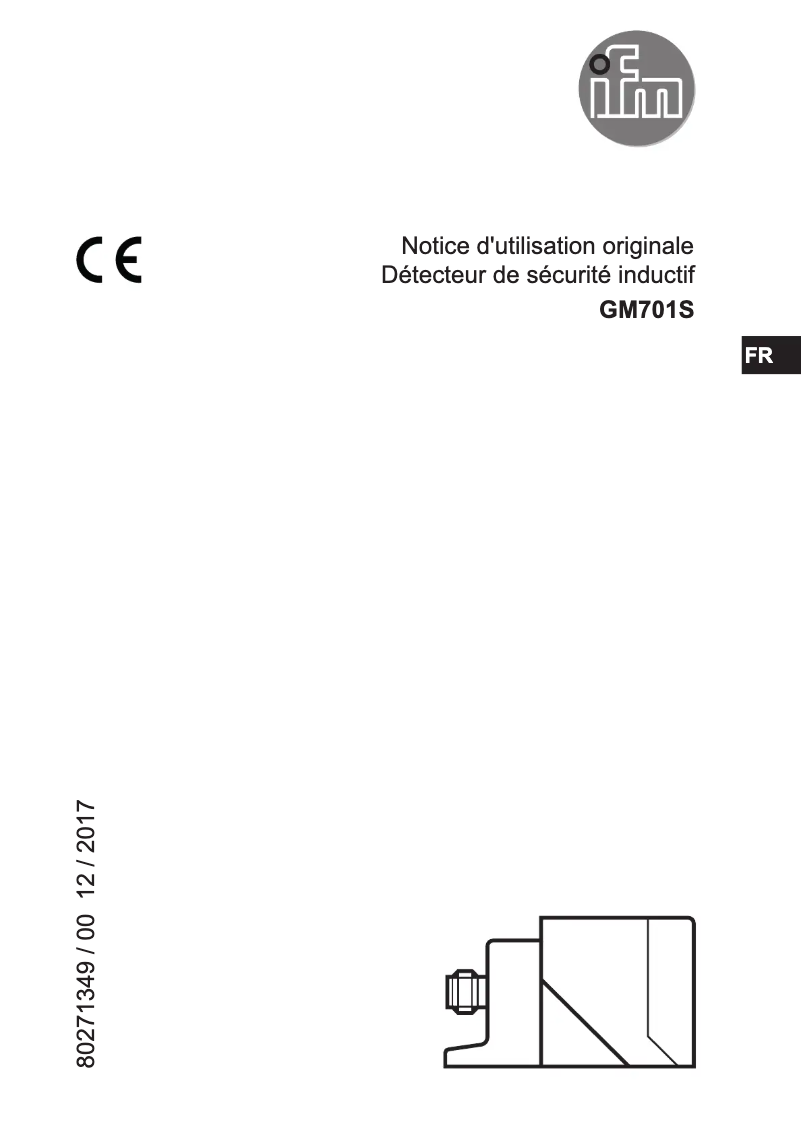 Page 1 de la notice Manuel utilisateur IFM GM701S