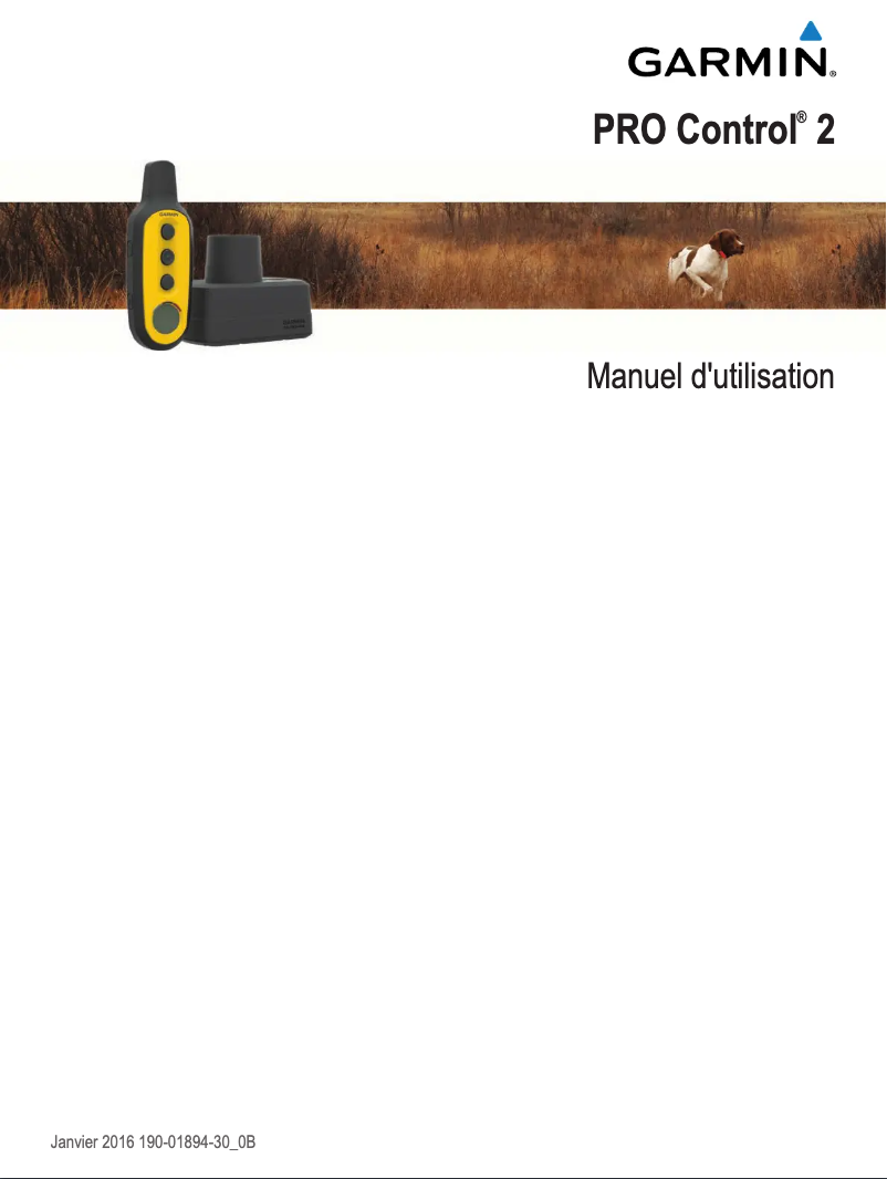 Page n°1 - Manuel utilisateur Garmin PRO Control 2