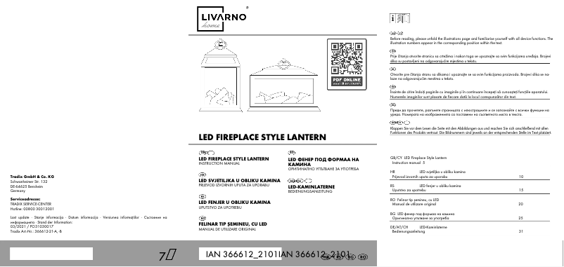 Page n°1 - Manuel utilisateur Livarno Lux IAN 366612