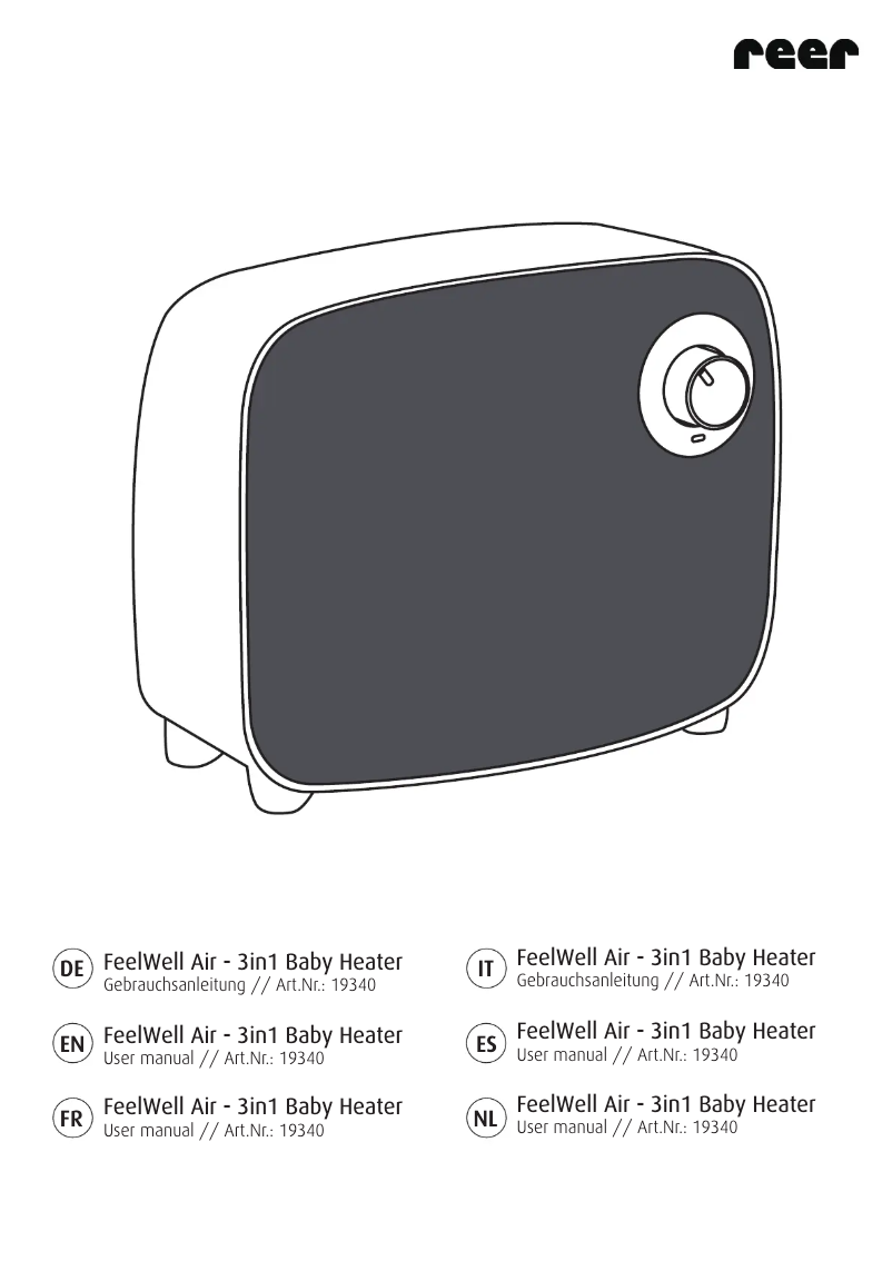 Page 1 de la notice Manuel utilisateur Reer FeelWell Air 19340