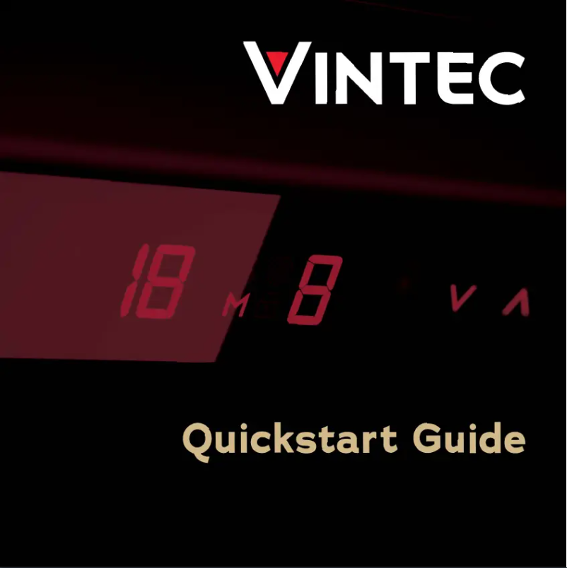 Page 1 de la notice Guide de démarrage rapide Vintec VWD050SSB