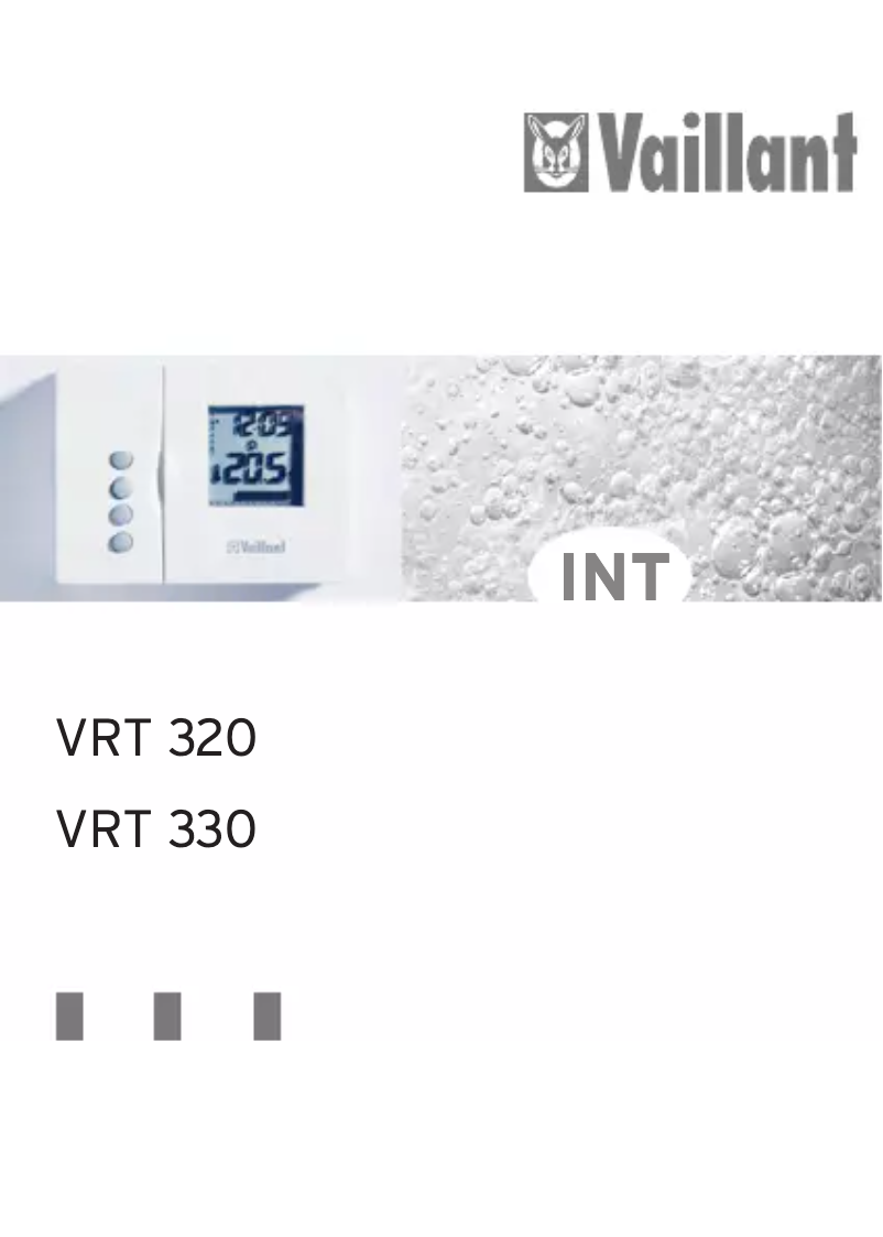 Page n°1 - Manuel utilisateur Vaillant VRT 320