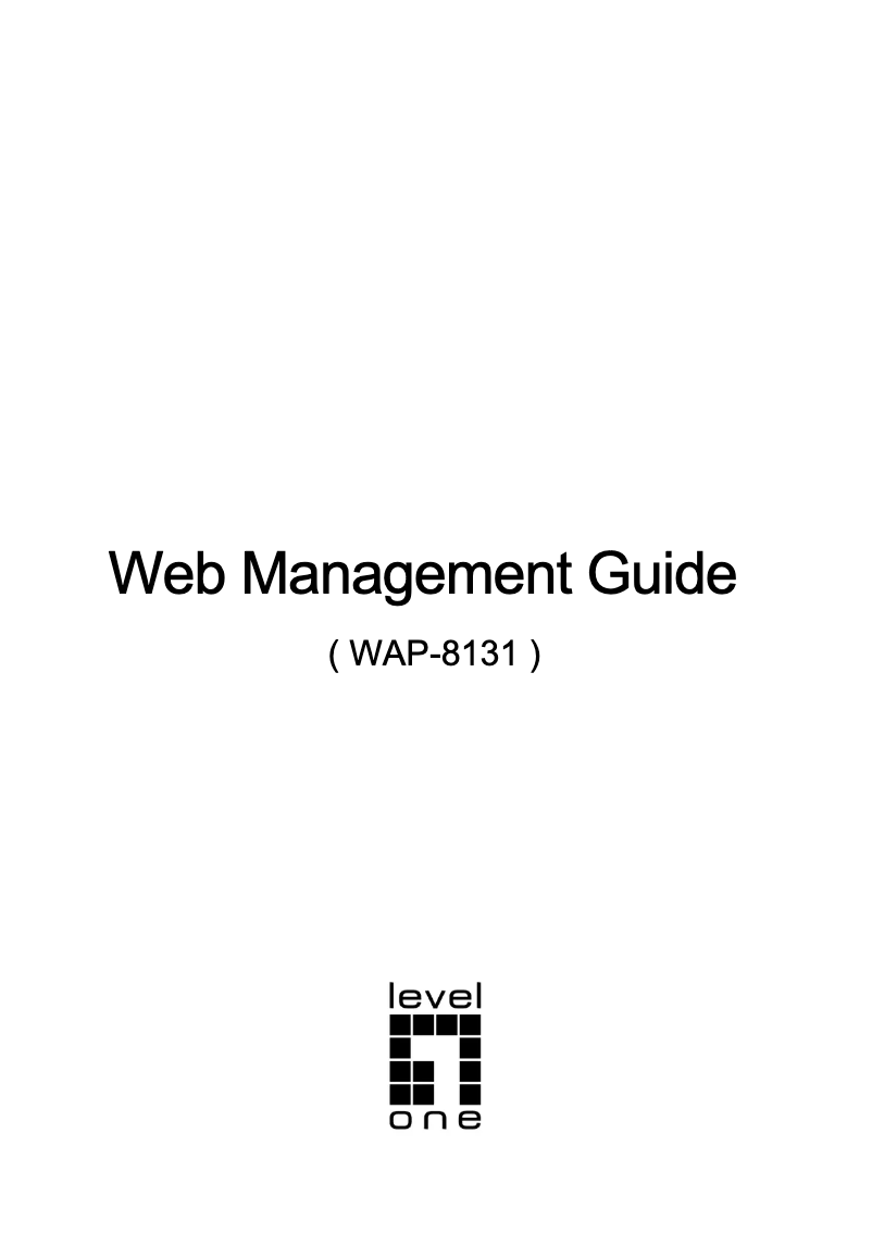 Image de la première page du manuel de l'appareil WAP-8131