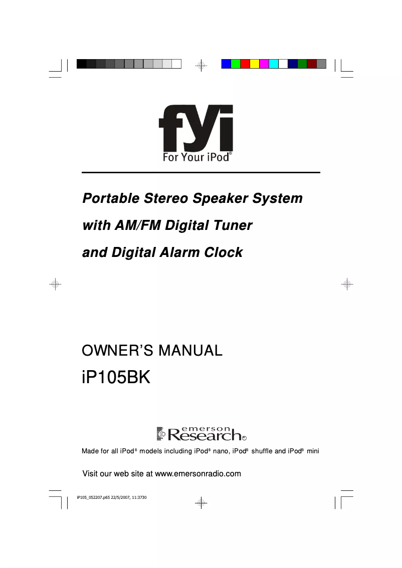 Page n°1 - Manuel utilisateur Emerson iP105