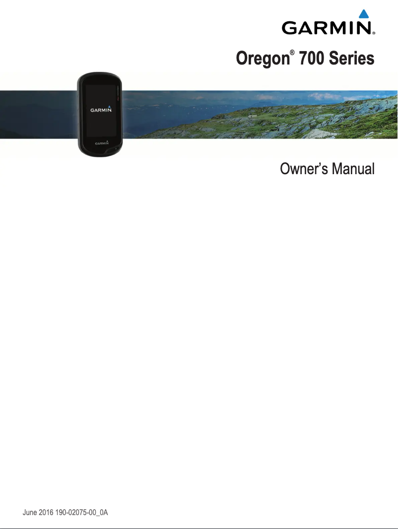 Imagen de la primera página del manual del dispositivo Oregon 750