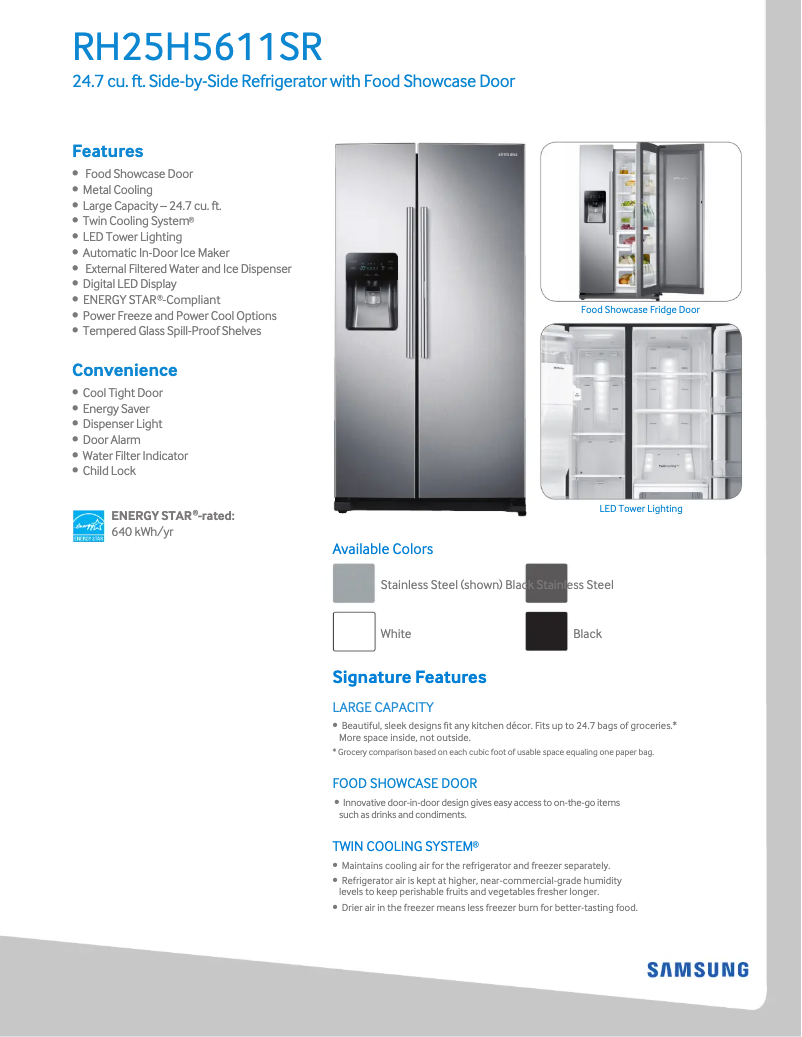 Image de la première page du manuel de l'appareil RH25H5611SR