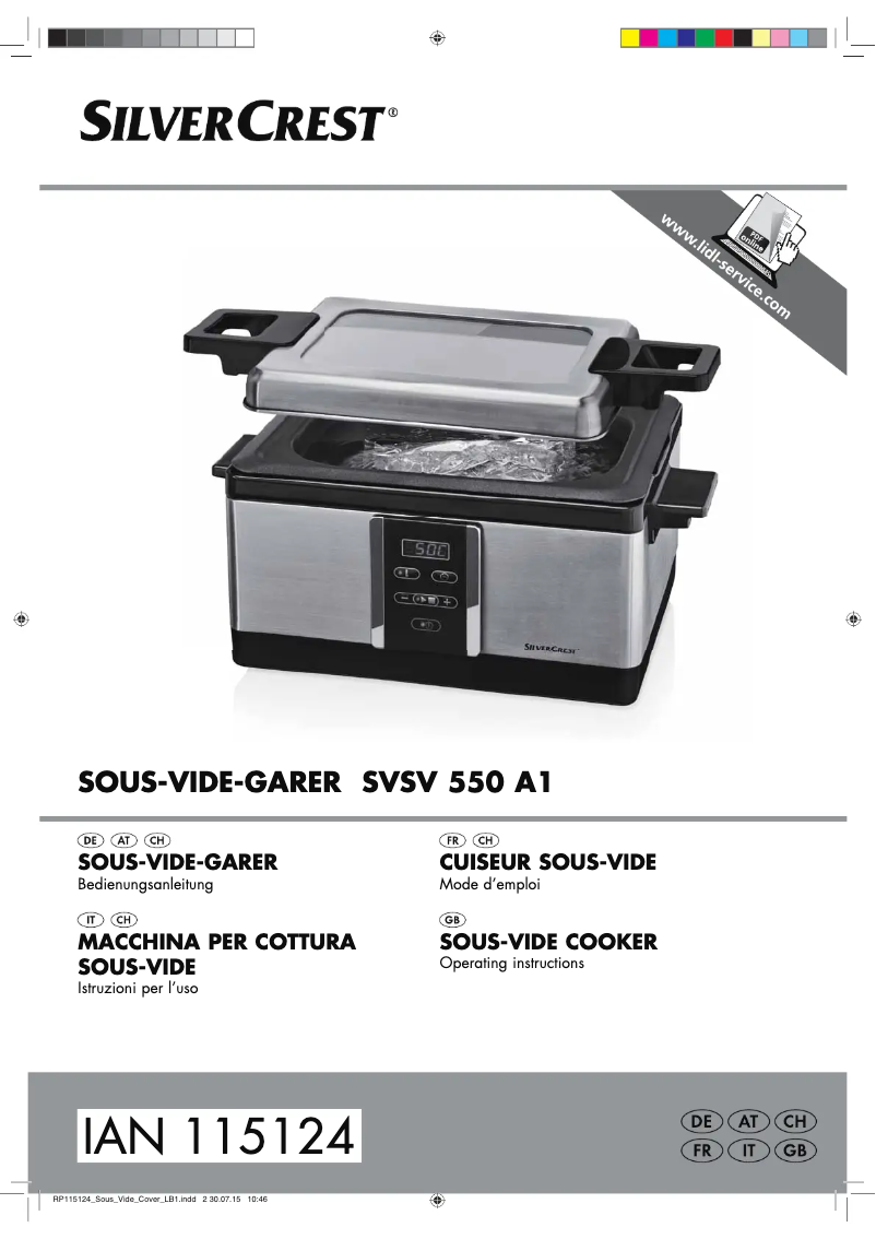 Image de la première page du manuel de l'appareil SVSV 550 A1