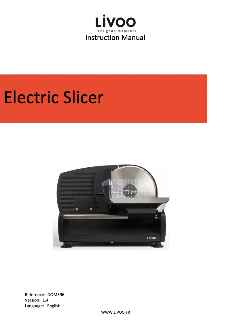 Page n°1 - Manuel utilisateur Livoo DOM396