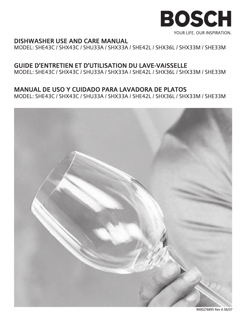 Page n°1 - Manuel utilisateur Bosch SHE42L12UC