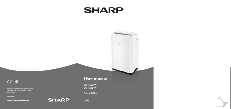 Page 1 de la notice Manuel utilisateur Sharp UD-P16U-W